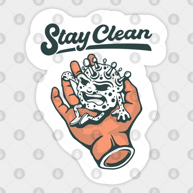 Stay clean Sticker by sharukhdesign